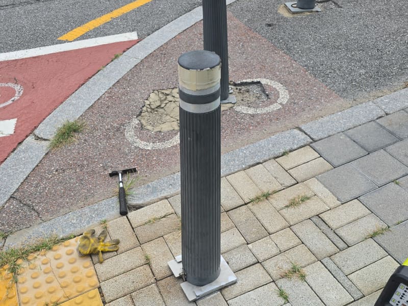 우레탄 볼라드 시공 사례